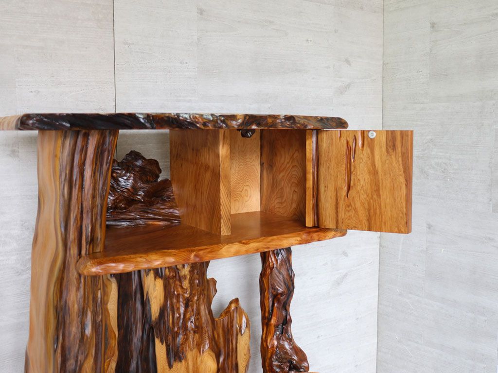 屋久杉 自然飾り棚 - 古典木工