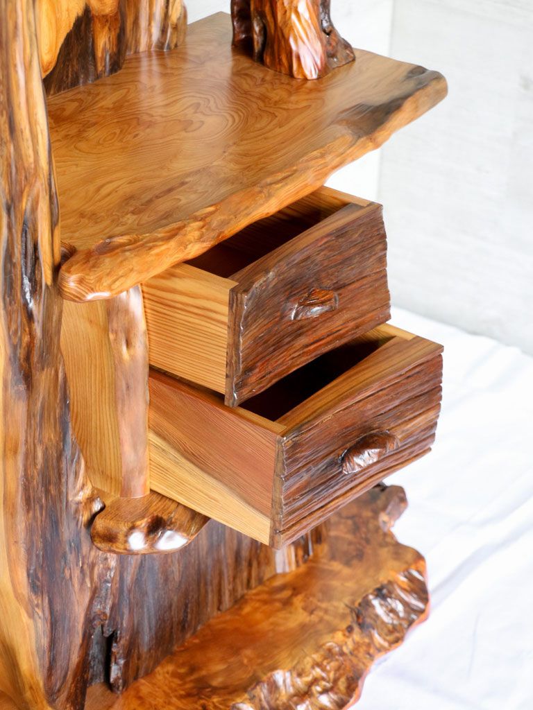 屋久杉 自然飾り棚 - 古典木工
